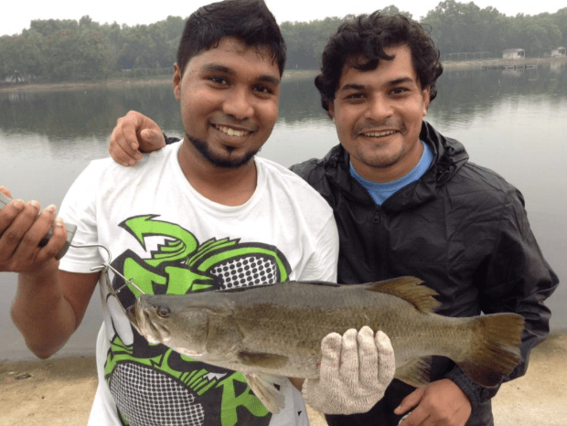 Dave with his very first Barramundi