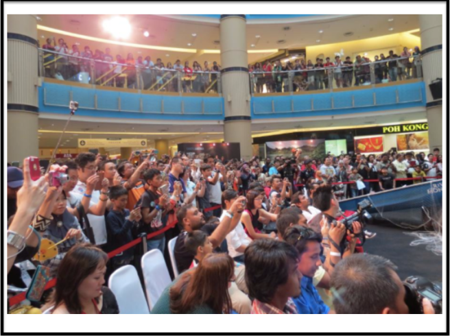 The crowd at Sunway Pyramid