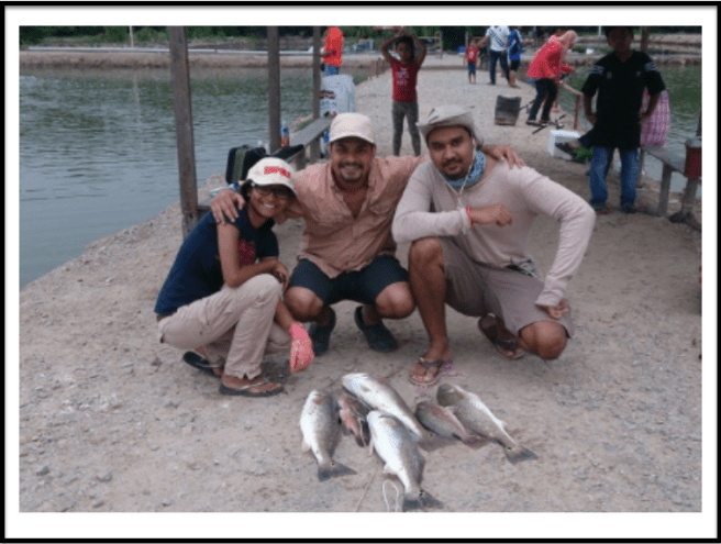 Our first time in Jugra. 2 Mangrove Jacks and 4 Red Drums. Fishing Fun all in just an hour!