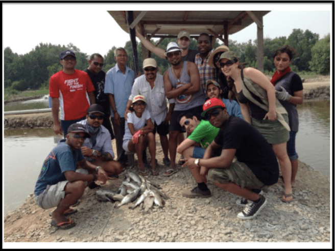 Friends from all over the world, coming together to fish. 
