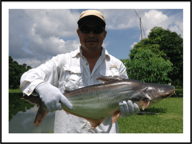 Naweshad with the first fish of the day