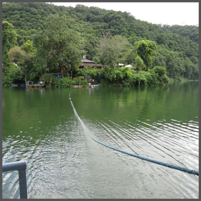 Crossing the lake to the Fishtail Lodge, our accommodation in Pokhara