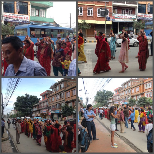 We weren't sure what the procession was about, but it was the last experience of Nepal before indulging in the Spa.