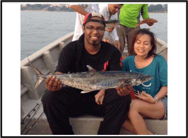 Irfan and Aida with his Spanish Mackerel