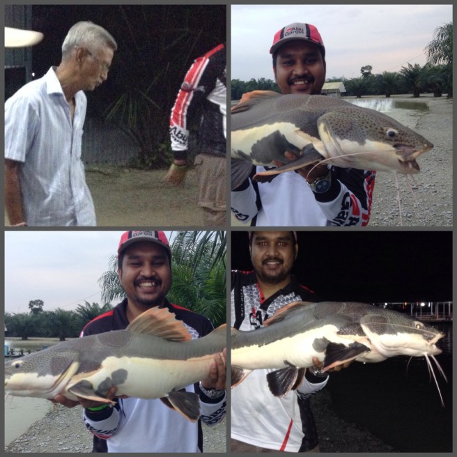 Saran's very cool Dad and his three lucky strikes for the day
