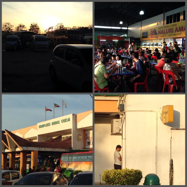 The busy Naluri Aman pit-stop early in the morning.  The Duty free mall still within Malaysia.