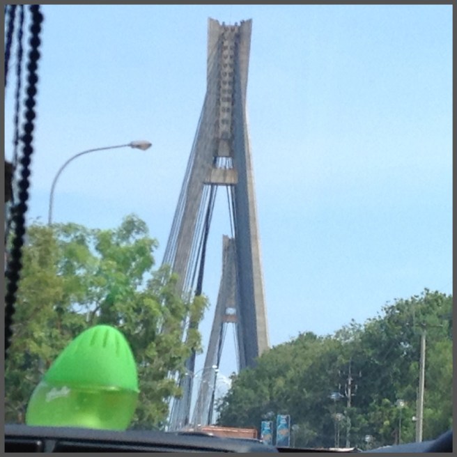 The Barelang Bride, a picture from the car cannot do it justice.