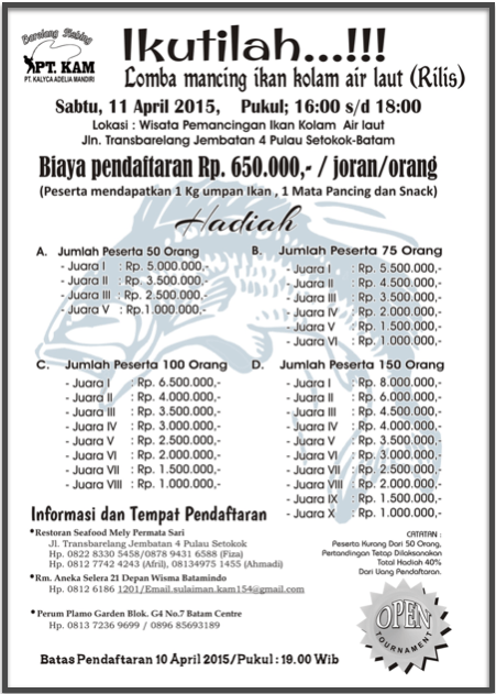 See below for translated Information on the upcoming competition